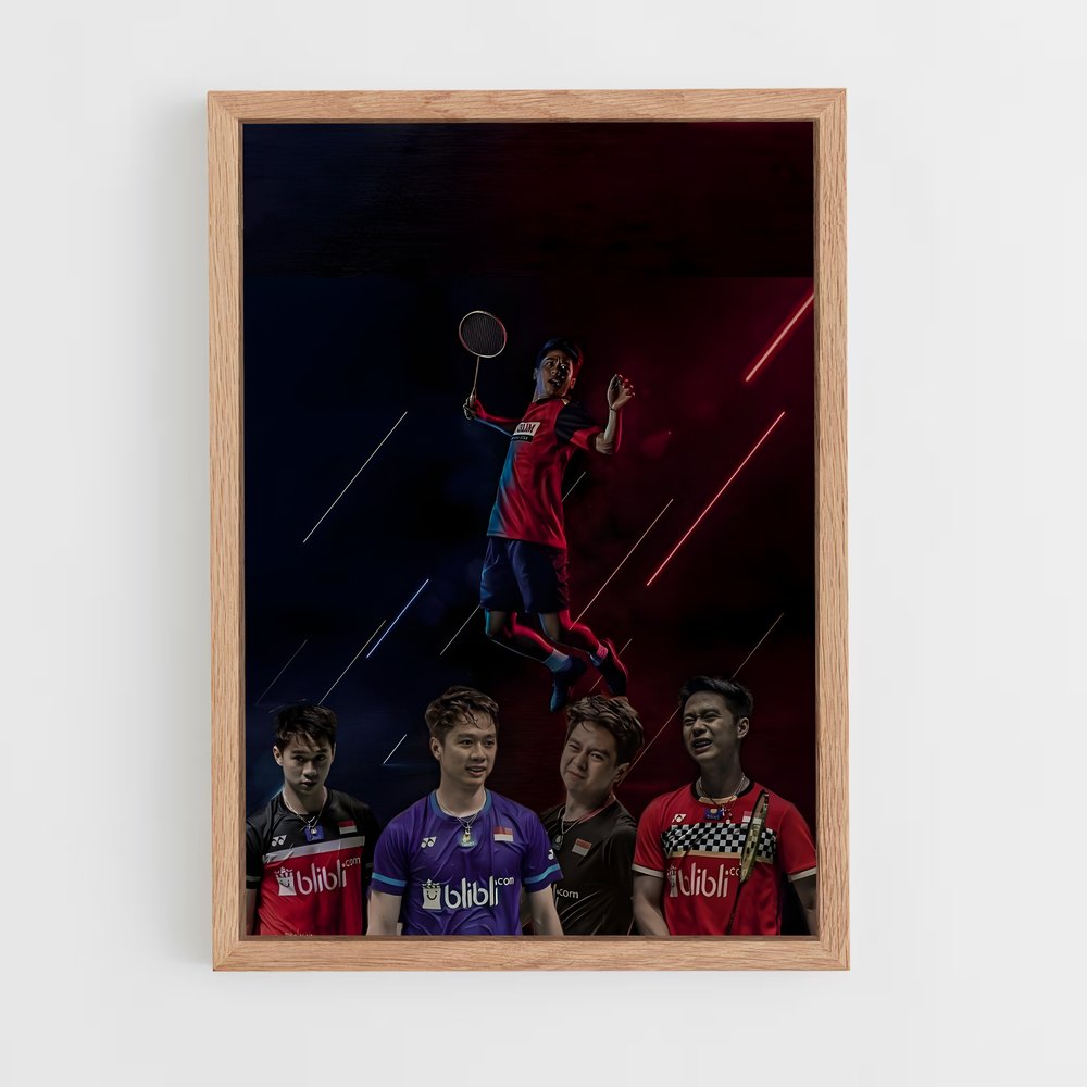 Poster Kevin de sanjaya – affiche Badminton (vue 4)